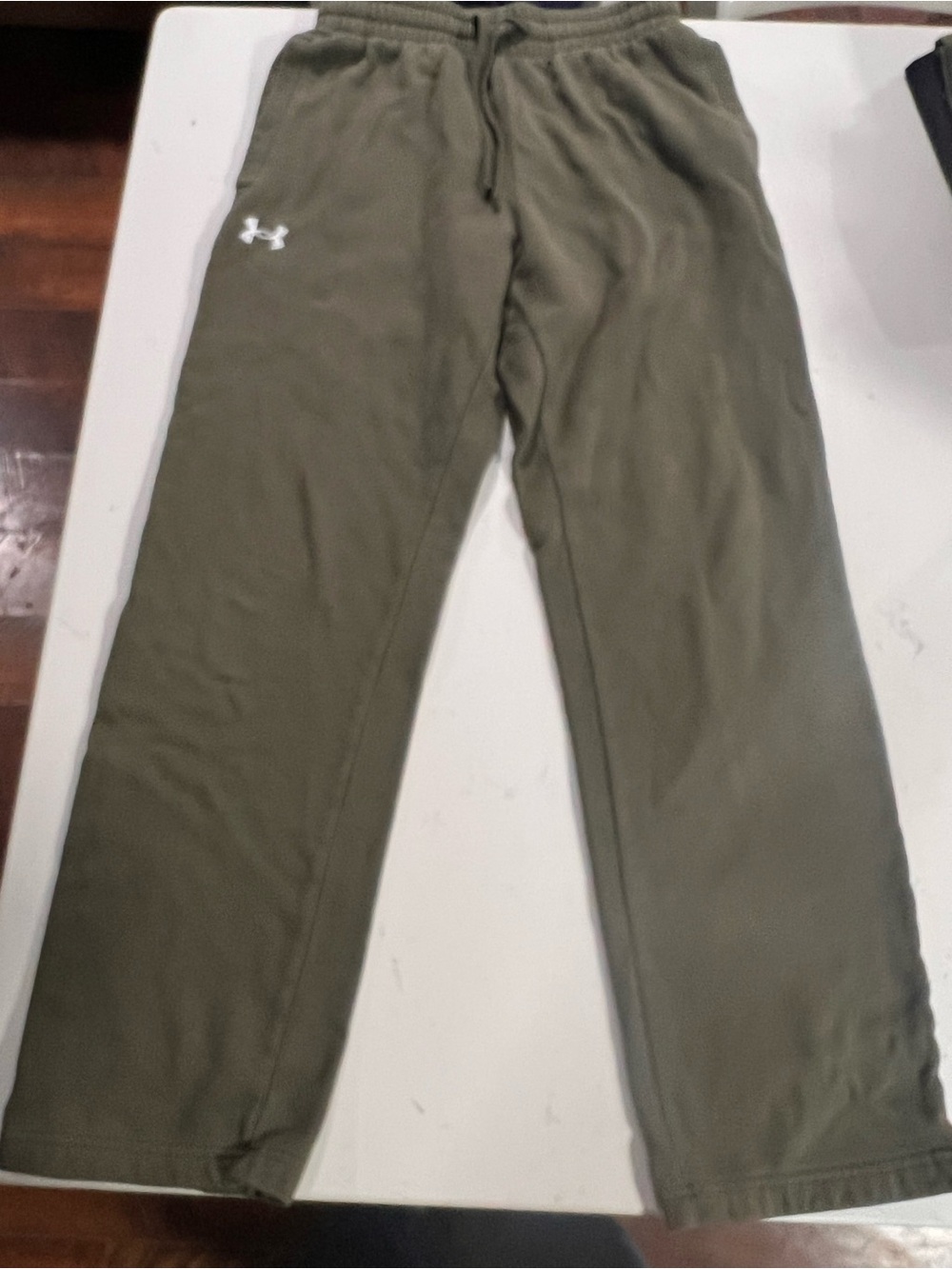 Under Armour Men's Olive Green Jogger Pants with Logo